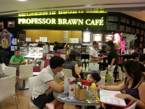 Brisk business at Professor Brawn on a Saturday afternoon.